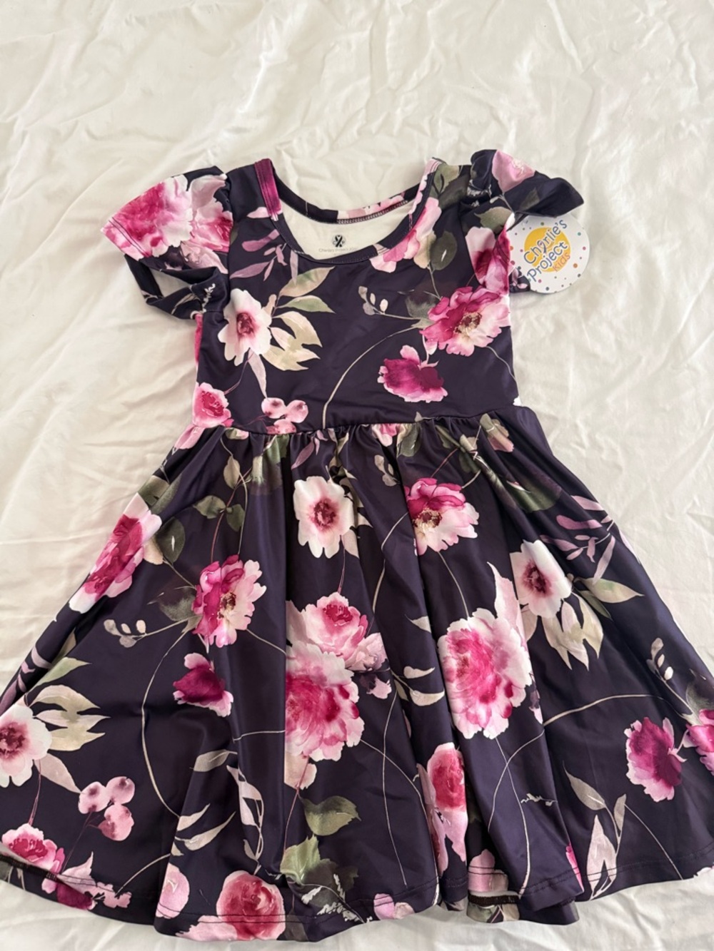 Charlie’s Project Floral NWT girls 3/4 t Dress with 4t Cat and Jack Top